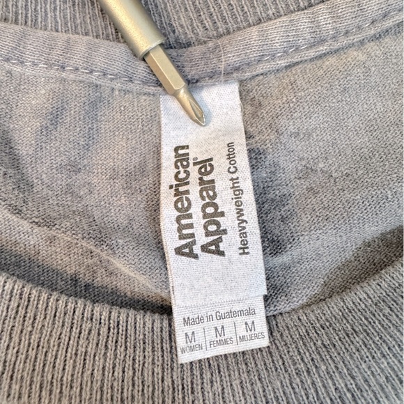 Women's Muscle Tee Size M Faded Navy w/In My Iconic Era, American Apparel Logo - Picture 5 of 7